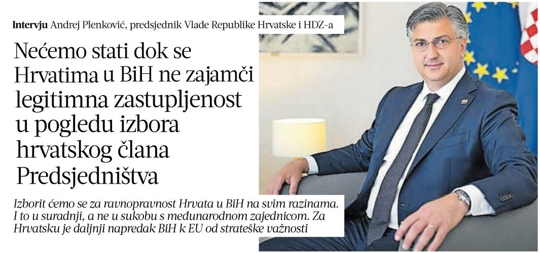 Želimo da BiH ide naprijed i da sva tri konstitutivna naroda budu u potpunosti ravnopravna! 