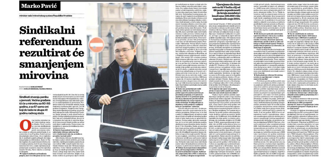 Reformu smo donijeli kako bismo povećali mirovine, sustav učinili održivim i riješili generacijsku nepravdu!