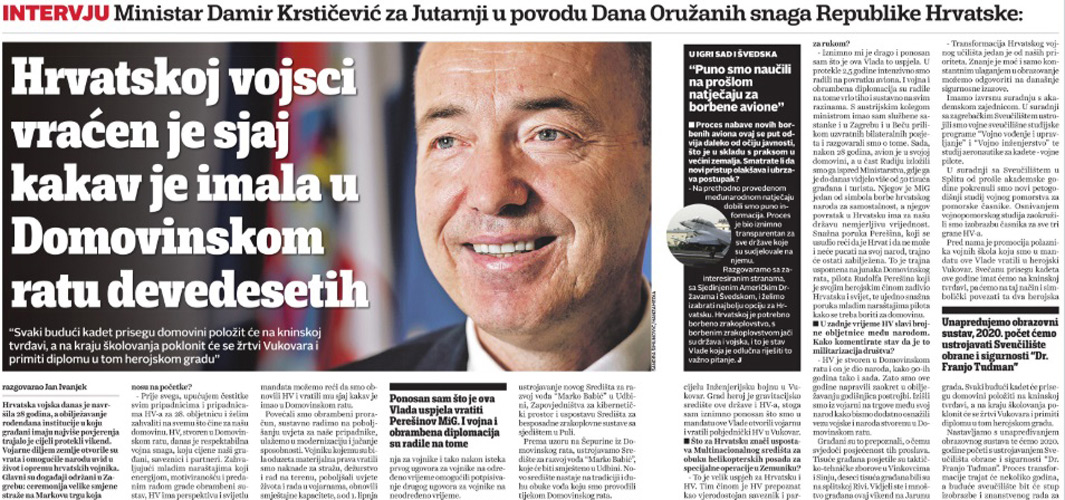 Hrvatskoj vojsci vraćen je sjaj kakav je imala u Domovinskom ratu!