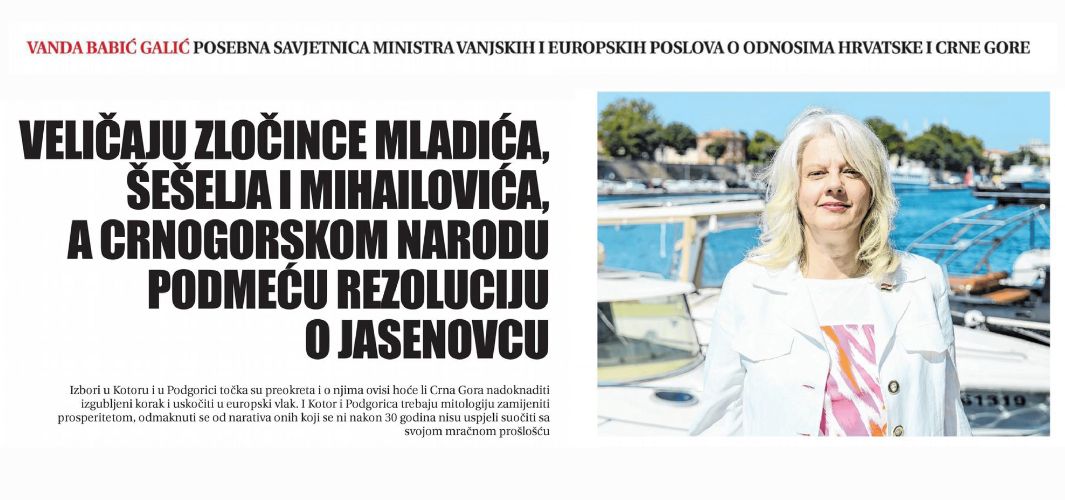 Veličaju zločince Mladića, Mihailovića i Šešelja, grade zid prema Zapadu & crnogorskom narodu podmeću Rezoluciju o Jasenovcu