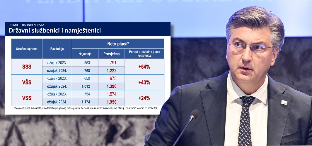 Cilj - približno ista primanja za približno isti rad, uz povijesno povećanje plaća svima u državnoj i javnim službama