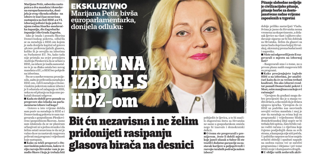 Idem na izbore s HDZ-om. Želim spriječiti rasipanje glasova na desnici & povratak ljevice na vlast!