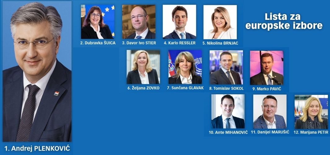 Najjača lista za novu izbornu pobjedu HDZ-a - stranke koja je najviše napravila za europski prosperitet Hrvatske!