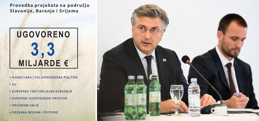 Za razvojne projekte u 5 slavonskih županija dosad smo osigurali 3,3 milijarde €, od čega su već isplaćene 2,84 milijarde!