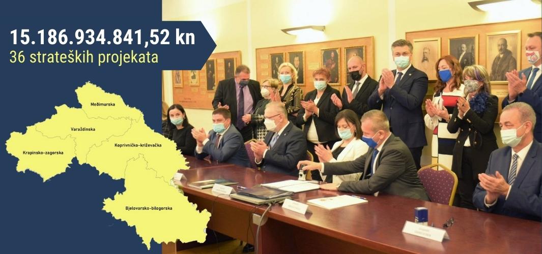 DESETLJEĆE RAZVOJA: 15.2 milijarde kuna za 36 strateških projekata u 5 županija sjeverozapadne Hrvatske!